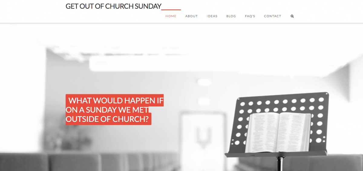 Get out of church website